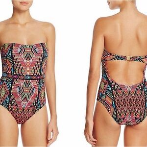 Nanette Lepore Multicolor Geometric One Piece Swimsuit